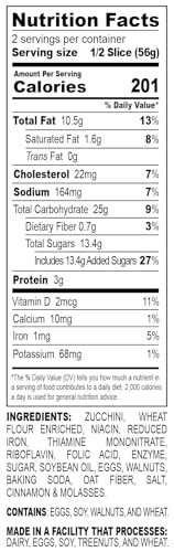 Nadel NATURALLY DELICIOUS ZUCCHINI CAKE Slices (48 Ounce)