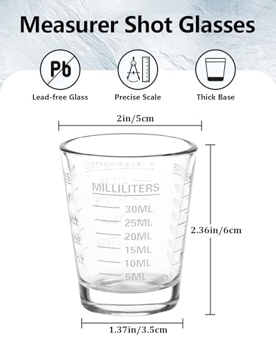 Shot Glass Measuring Cup Set (2 Count)