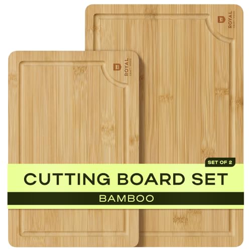Wooden Cutting Boards for Kitchen Meal Prep & Serving (2 Count)