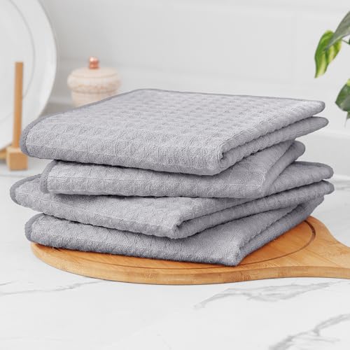 Microfiber Waffle Weave Kitchen Towels (6 Count)