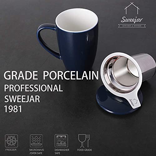 Sweejar Porcelain Tea Infuser Cup with Lid