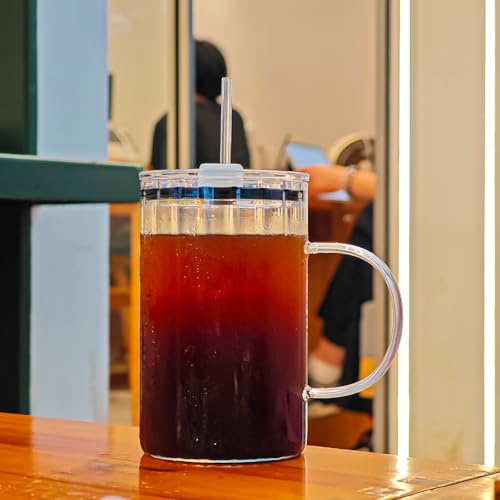 20oz Glass Tumblers with Lids and Straws (2 Count)