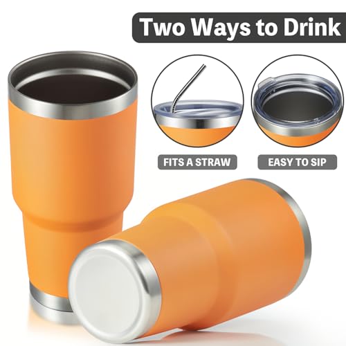 30oz Insulated Tumbler With Lids and Straws (8 Count)