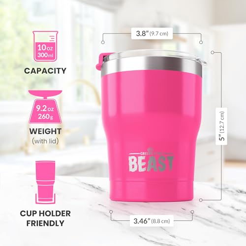 Beast 10 oz Tumbler Stainless Steel Vacuum Insulated Coffee Ice Cup Double Wall Travel Flask