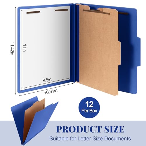 12 Pcs Classification Folder Letter Size (12 Count)