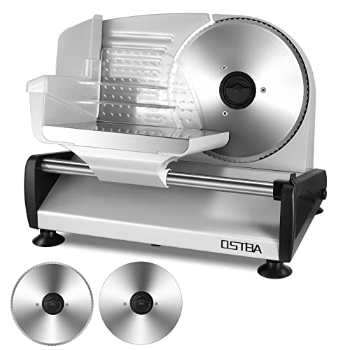 Electric Meat Slicer with Two 7.5” Stainless Steel Blades
