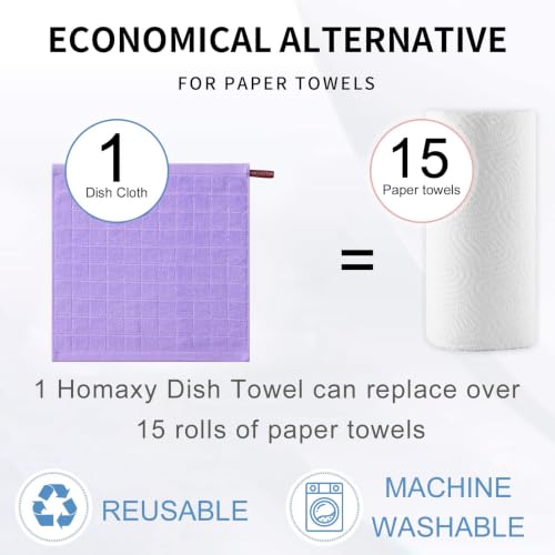 100% Cotton Terry Kitchen Dish Cloths (8 Count)