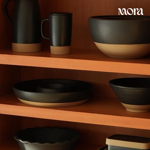 Mora Ceramic Chips and Dip Serving Tray