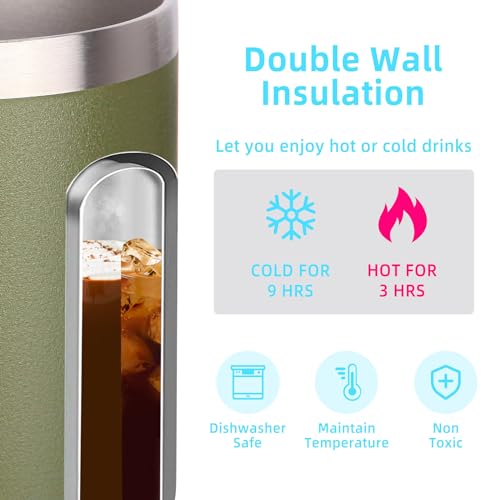 14oz Insulated Stainless Steel Coffee Mug with Lid Bulk 8 Pack (8 Count)