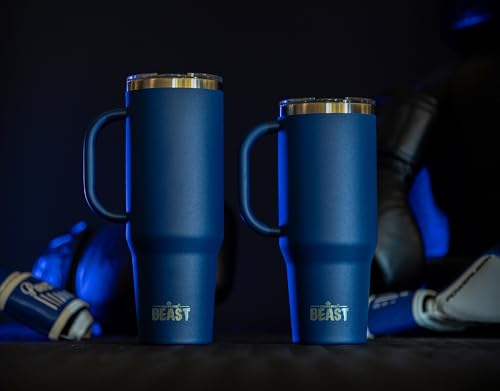 Beast 50 oz Tumbler with Handle Stainless Steel Vacuum Insulated Coffee Ice Cup Double Wall Travel Flask