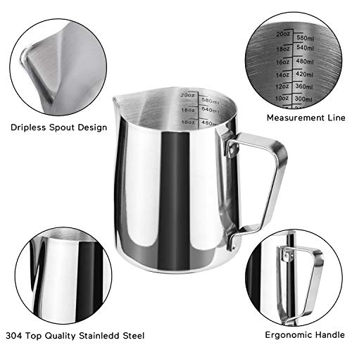 20oz Stainless Steel Milk Frothing Pitcher