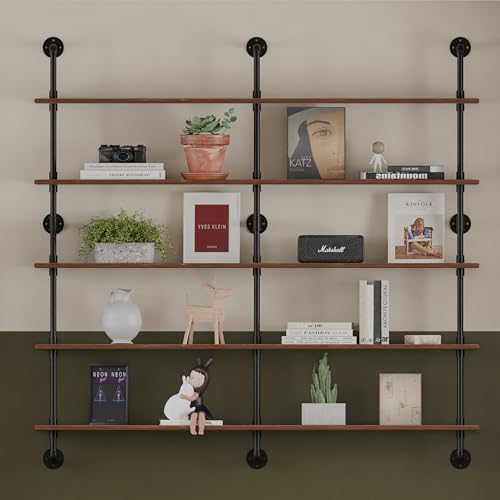 Industrial Pipe Shelf Shelving Bookcase (3 Count)