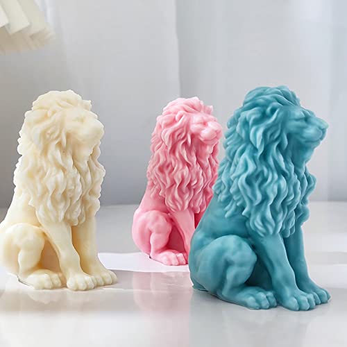 3D Lion Candle Animal Resin Mold