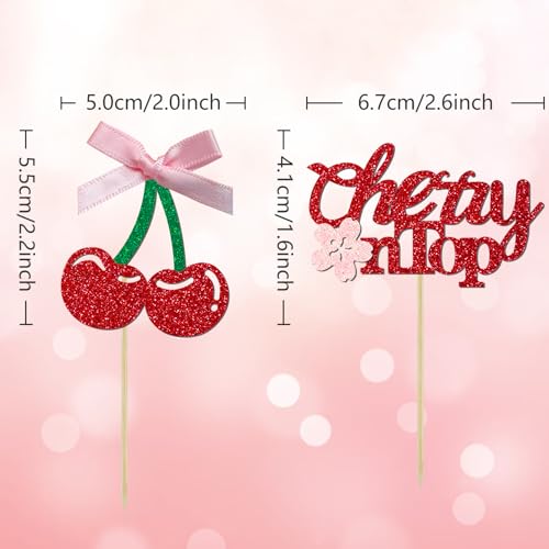 24 Pack She's the Cherry On Top Cupcake Toppers (24 Count)
