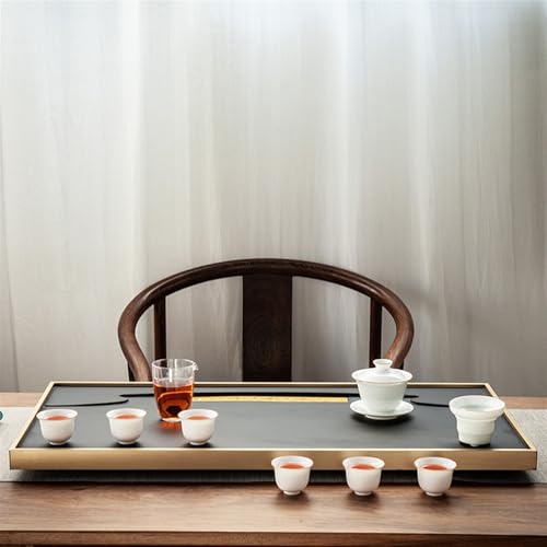 Tea Set Natural Ebonite Tea Tray Home Simple Copper Stone Tea Table Size Black Gold Stone Tea Sea Tea Set Tray Chinese Tea Set