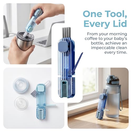 2Pcs 4 in 1 Cup Lid Gap Cleaning Brush Set (2 Count)