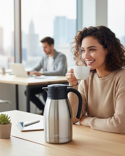 51Oz Stainless Steel Thermal Coffee Carafe with Lid