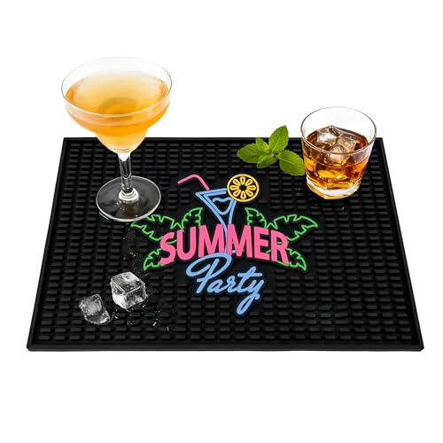 Neon Tiki Black Bar Mat 18 x 12 Inch