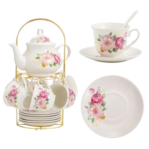 20 Pieces Porcelain Tea Sets For Women