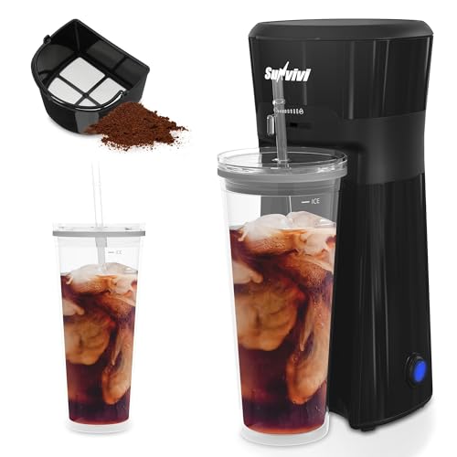 20Oz Iced Tea Coffee Maker with Reusable Filter