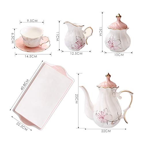 Tea Set Tea Sets Afternoon Tea Set Set Household Coffee Cup Ceramic Teapot Set Flower Cup Wedding Tea Set Gift Coffee Set