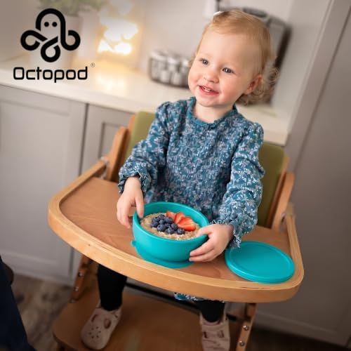Octopod Silicone Suction Baby Bowl & Lid