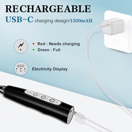 Milk Frother Wand Rechargeable Handheld Whisk Coffee 3 Speed Adjustable