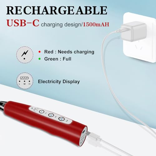 Milk Frother Wand Rechargeable Handheld Whisk Coffee 3 Speed Adjustable