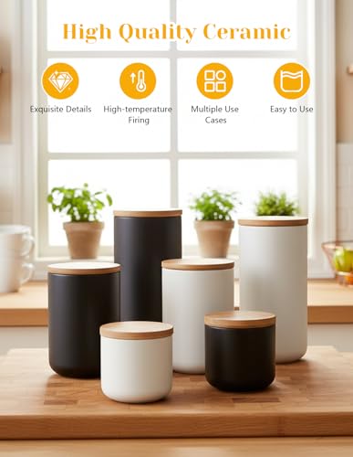 1000ml 33.8oz Ceramic Food Storage Containers with Lids