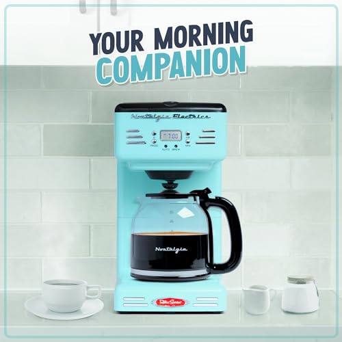 Retro 12 Cup Programmable Coffee Maker With LED Display