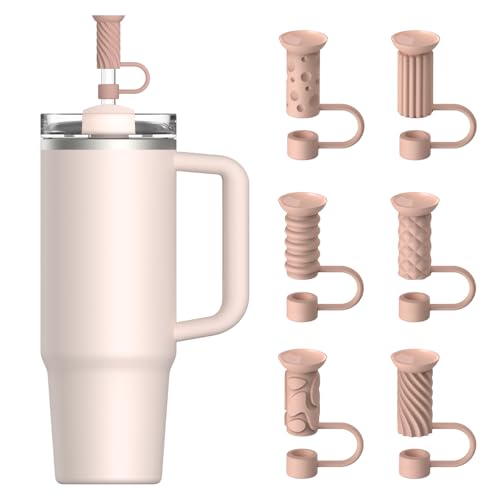 6 Pcs Silicone Straw Covers Cap (6 Count)