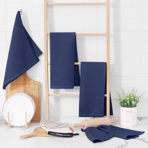 100% Cotton Waffle Weave Kitchen Dish Towels 6 (6 Count)