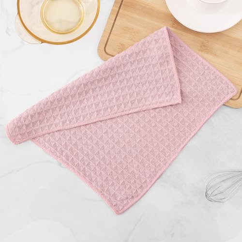 Microfiber Waffle Weave Kitchen Dish Cloths (6 Count)