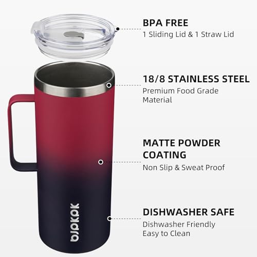 32oz Insulated Coffee Mug with Handle