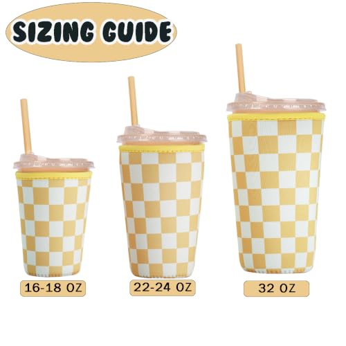 Reusable Insulated Neoprene Iced Coffee Cup Sleeve