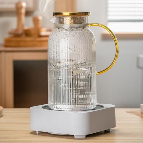 Glass Pitcher with Lid