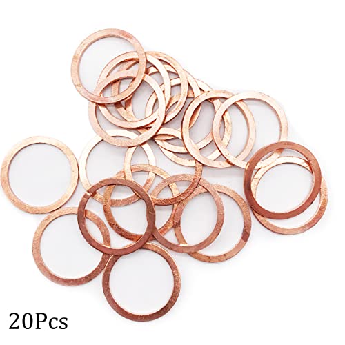 M24 Flat Washer Copper Sealing Ring (20 Count)