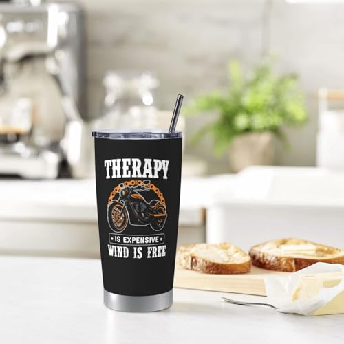 Therapy Is Expensive Wind Is Free Stainless Steel Tumbler 20 oz (20 Count)