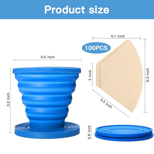 Collapsible Pour Over Coffee Dripper Set (2 Count)