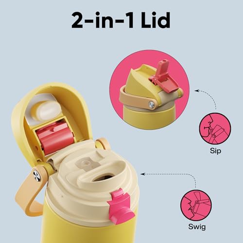 Insulated Water Bottle with Straw