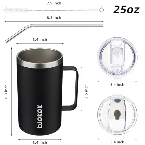 25oz Insulated Coffee Mug with Handle