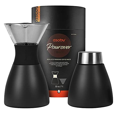 Black Insulated Pour Over Coffee Maker