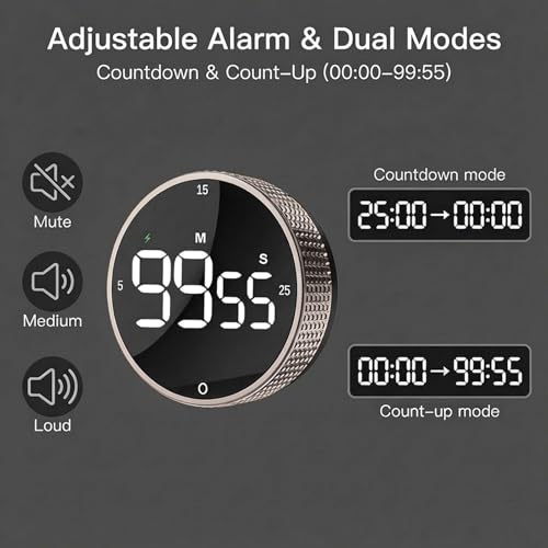 Rechargeable Magnetic Kitchen Timer