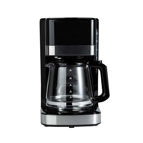 12 Cup Drip Coffee Maker with Glass Carafe