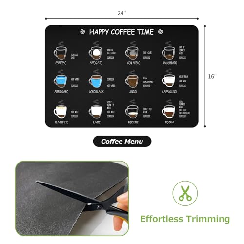 Coffee Bar Mat for Countertop
