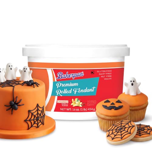 Premium Rolled Orange Fondant for Cake Decorating (16 Ounce)