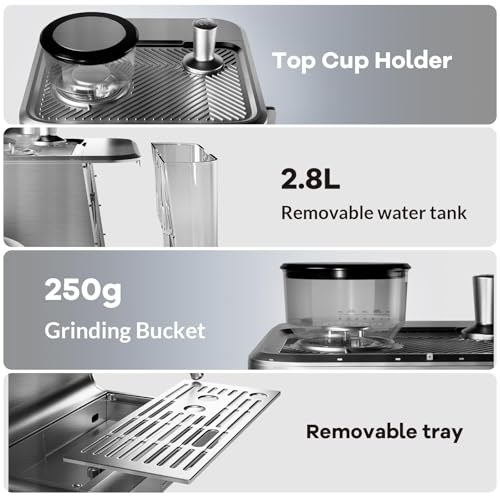 Espresso Machine with Grinder & Milk Frother