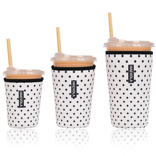 Reusable Insulated Neoprene Iced Coffee Cup Sleeve (3 Count)