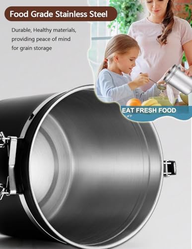 Stainless Steel Food Container with Clear Lids Airtight Storage Container Stackable Small Canisters Kitchen Pantry Storage for Cereal