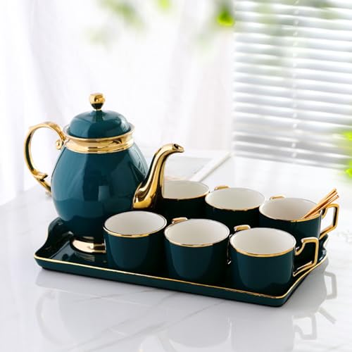 Tea Cups and Tray Set of 14 Pieces